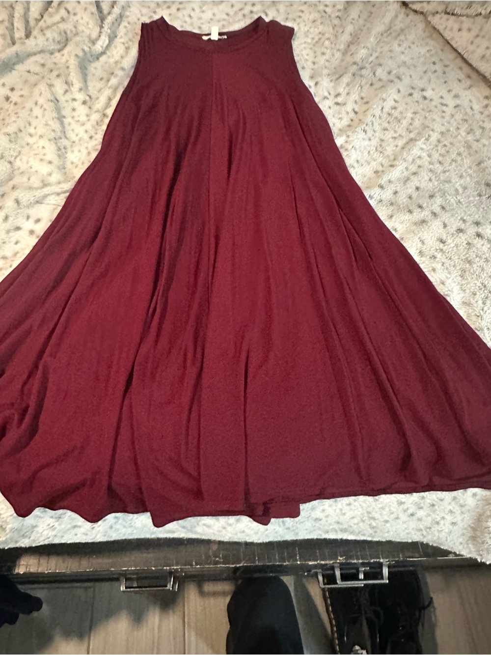 silence + noise Sleeveless Midi Dress in Deep Wine